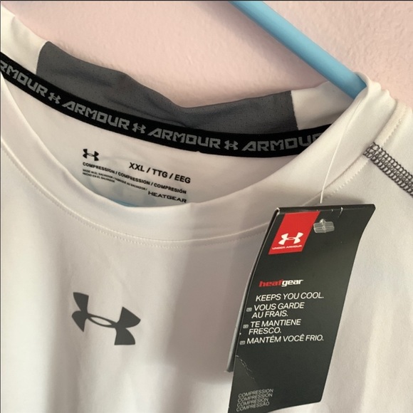 ‼️sale‼️White Under Armour Men’s muscle tee - Picture 2 of 3